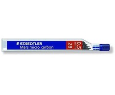 STAEDTLER grafitinis rašalas mikro pieštukui „Mars micro“, 0,5 mm, 2B
