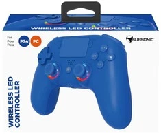 Subsonic belaidis LED valdiklis PS4 mėlynas - PS4/PC