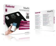 „Evolveo Salente MaxFit“ išmaniosios asmeninės diagnostinės fitneso svarstyklės, su „Bluetooth“, juodos