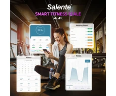 EVO Salente MaxFit, išmaniosios asmeninės diagnostinės fitneso svarstyklės, Bluetooth, baltos (MAXFIT-WH)