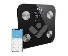 Svarstyklės TrueLife FitShape S6 BT – Bioelektrinės varžos „Bluetooth“ skalė – juoda