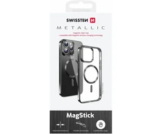 Swissten Clear Jelly Magstick metalinis dėklas, skirtas Apple iPhone 16 Pro