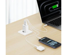 Swissten Edge 65 W GaN Adapteris, Baltas