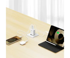 Swissten Edge 65 W GaN Adapteris, Baltas