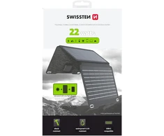 „Swissten“ sulankstoma saulės baterija USB-C / USB 22W
