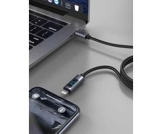 „Swissten“ LCD kabelis USB-C / „Lightning“ 1 m