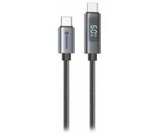 „Swissten“ LCD kabelis USB-C / USB-C 1 m