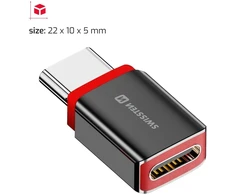 USB kabelis „Swissten Swissten DataGUARD“ įkrovimo adapteris su duomenų blokavimu USB-C į USB-C