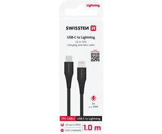 Swissten USB-C - Lightning 1.0m juoda