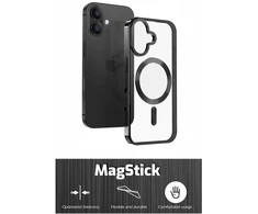 „Swissten Clear Jelly MagStick“ metalinis dėklas, skirtas „Apple iPhone 17 Pro Max“.