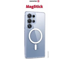 Swissten F7f40 Skaidrus Jelly MagStick nugaros dėklas, skirtas Samsung Galaxy S25 Ultra 5G