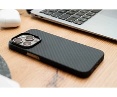 Dėklas SWISSTEN MagCarbon pouzdro pro Apple iPhone 16 Pro Max juoda