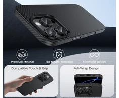 Dėklas SWISSTEN MagCarbon pouzdro pro Samsung Galaxy S24 Plus 5G juoda