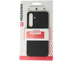Dėklas SWISSTEN MagCarbon pouzdro pro Samsung Galaxy S24 Plus 5G juoda