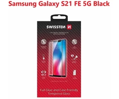 Swissten Full Face grūdintas stiklas Samsung Galaxy S21 FE 5G Juodas