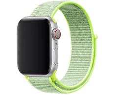 „Swissten“ nailono apyrankė „Apple Watch“ laikrodžiui (42 / 44 / 45 / 49 mm), žalia