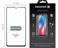 Swissten Ultra Durable Full Face Tempered Glass Premium 9H ekrano apsauga Xiaomi Mi 10 Lite Juodas
