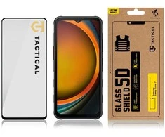 Tactical apsauginis stiklas Shield 5D skirtas Samsung Galaxy Xcover 7 su juodos spalvos krašteliu