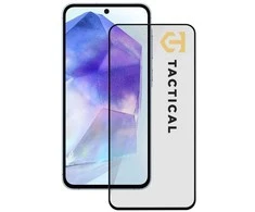 Tactical apsauginis stiklas Shield 5D skirtas Samsung Galaxy A55 5G su juodos spalvos krašteliu