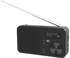 Telestar TOP100 portable DAB+/FM radio, Bluetooth, batteri 1050 mAh, Juodas