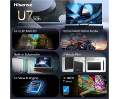 Televizorius TELEVISION 65U7SE MINI LED HISENSE