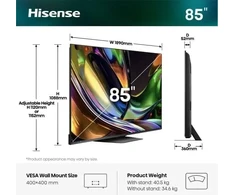 Televizorius 85" HISENSE 85UR8S (2026)