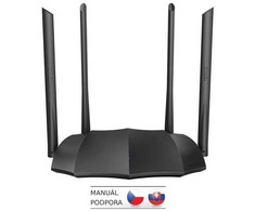 „Tenda AC8 WiFi AC Gigabit“ maršrutizatorius, 1200 Mbps, 1x GWAN, 3x GLAN, 4x 6dBi antenos, WISP, Uni.Repeater, programėlė