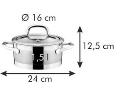 Tescoma President puodas su dangčiu, 16 cm, 1.5 l