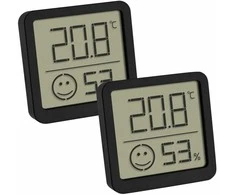 TFA 30.5053.01.02 2er Set juodas Digital Thermo Hygrometer