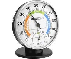 TFA Analoginis termo-higrometras su metaliniu žiedu 45.2033