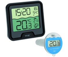 TFA belaidis termometras 30.3066.01 MARBELLA su plūduriuojančiu jutikliu vandens temperatūrai matuoti