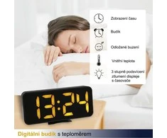 TFA 60.2027.01 Skaitmeninis žadintuvas su LED šviečiančiais skaitmenimis