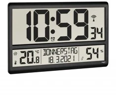 TFA Skaitmeninis XL radijo bangomis valdomas laikrodis su kambario klimatu 60.4520