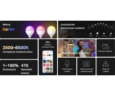 TP-Link Tapo L430P išmanioji WiFi reguliuojamo ryškumo LED lemputė (spalvinga, 2500K-6500K, 470lm, 2.4GHz, E14)