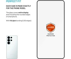 Fixed Ultra atsparus grūdintas stiklas FIXED Armor su dulkių aplikatorius ir AR sluoksnis pro Samsung Galaxy S26 Ultra juoda