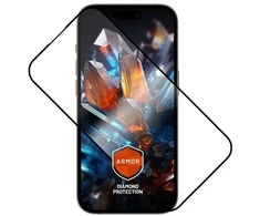Fixed Fiksuoti šarvai | Ekrano apsauga | Apple | iPhone 15 / iPhone 16 | Grūdintas stiklas | Juodas