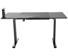 Žaidimų stalas Ultradesk LEVEL V2, 140 x 68 cm, Juodos spalvos