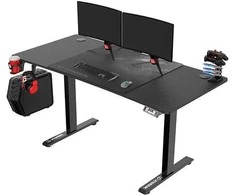 Žaidimų stalas Ultradesk LEVEL V2, 140 x 68 cm, Juodos spalvos