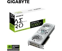 Vaizdo plokštė GIGABYTE GeForce RTX 5060 Ti AERO OC 16G Grafikos plokštė - 16GB GDDR7, 128bit, PCI-E 5.0, 2647MHz Core Clock, 3 x DisplayPort, 1 x HDMI, GV-N506TAERO OC-16GD