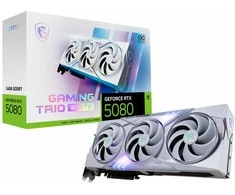 MSI GAMING GEFORCE RTX 5080 16G TRIO OC Baltas vaizdo plokštė NVIDIA 16 GB GDDR7