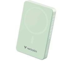 „Verbatim Charge ‘n’ Go Essentials“ magnetinė belaidė išorinė baterija, 10000 mAh, Žalia