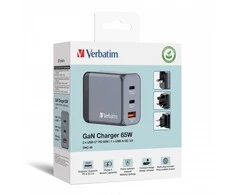 Verbatim GNC-65 GaN įkroviklis 3-Port 65W USB-A/USB-C