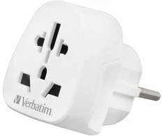 Verbatim kelioninis adapteris EU/UK/US WTEU-02 baltos spalvos 49549