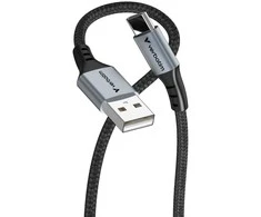Verbatim cable Sync &amp; Charge USB-A to USB-C 18W 120 cm, Juodas