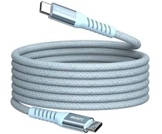„Verbatim“ magnetinis sinchronizavimo ir įkrovimo laidas USB-C į USB-C, 100 W, 120 cm, Mėlyna
