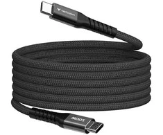 „Verbatim“ magnetinis sinchronizavimo ir įkrovimo kabelis USB-C į USB-C, 100 W, 120 cm, Juodas