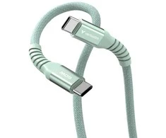 „Verbatim“ magnetinis sinchronizavimo ir įkrovimo kabelis USB-C į USB-C, 60 W, 120 cm, Žalias