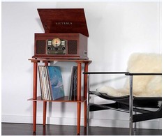 Victrola VA-30-MAH-INT wooden record stand ruda