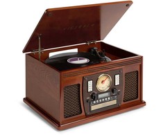 Patefonas Victrola Navigator 8 in 1 su CD, radijo ir kasečių funkcija (VTA-600B-MAH-INT)