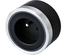 Viking lizdo modulis A30, lizdas 230 V, sidabrinis-juoda